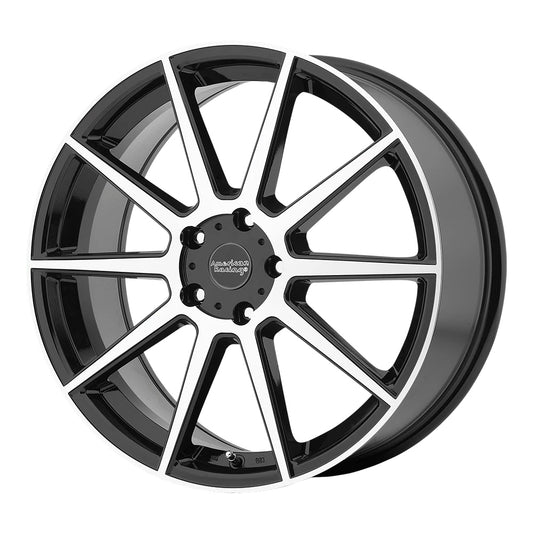 AR908 - 18x8 / 5x4.5 | +40 | 72.56 / Gloss Black W/ Machined Face